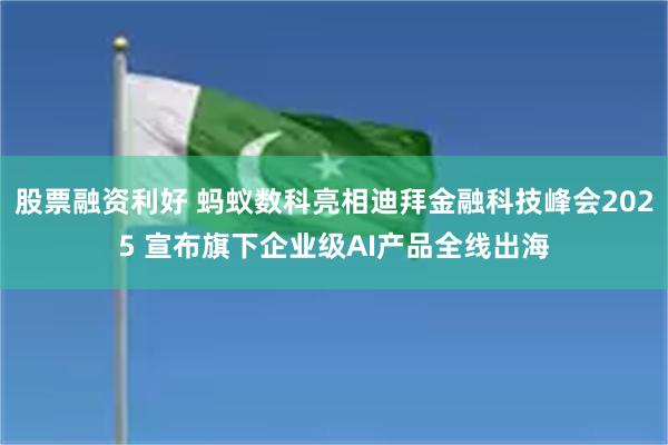 股票融资利好 蚂蚁数科亮相迪拜金融科技峰会2025 宣布旗下企业级AI产品全线出海