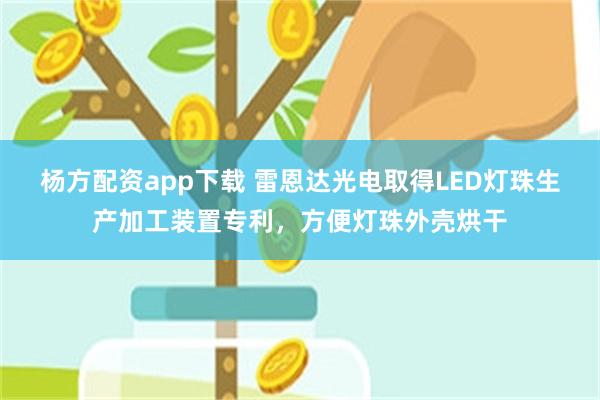 杨方配资app下载 雷恩达光电取得LED灯珠生产加工装置专利，方便灯珠外壳烘干