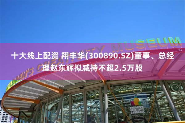 十大线上配资 翔丰华(300890.SZ)董事、总经理赵东辉拟减持不超2.5万股