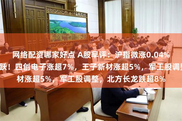 网络配资哪家好点 A股早评：沪指微涨0.04%，可控核聚变概念活跃！四创电子涨超7%，王子新材涨超5%，军工股调整，北方长龙跌超8%