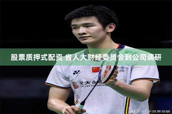 股票质押式配资 省人大财经委员会到公司调研