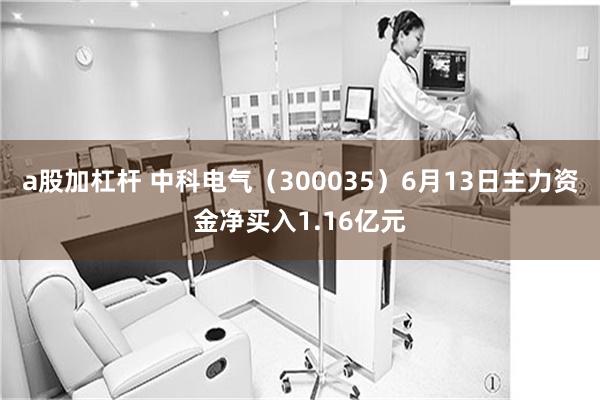 a股加杠杆 中科电气（300035）6月13日主力资金净买入1.16亿元