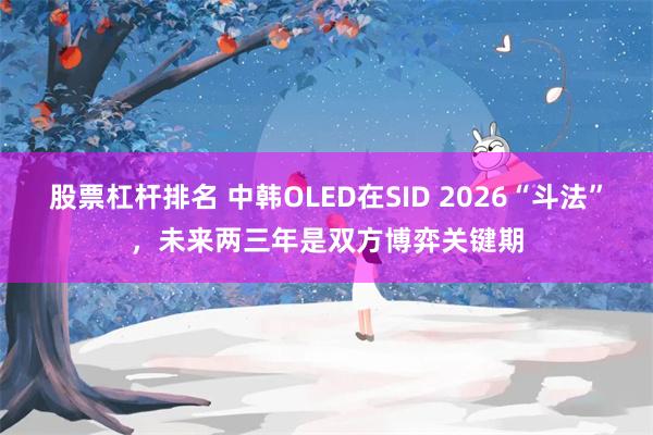 股票杠杆排名 中韩OLED在SID 2026“斗法”，未来两三年是双方博弈关键期