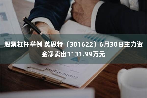 股票杠杆举例 英思特（301622）6月30日主力资金净卖出1131.99万元