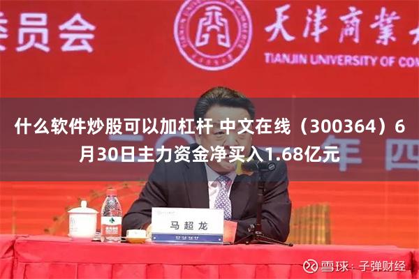 什么软件炒股可以加杠杆 中文在线（300364）6月30日主力资金净买入1.68亿元
