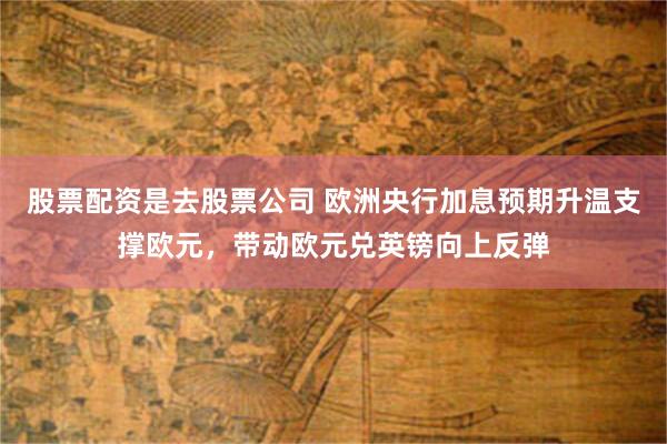 股票配资是去股票公司 欧洲央行加息预期升温支撑欧元，带动欧元兑英镑向上反弹