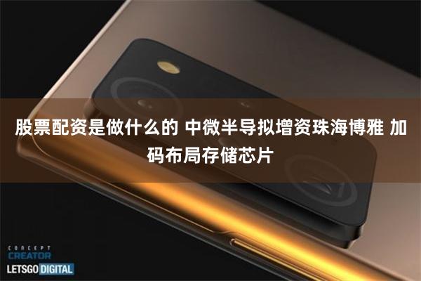 股票配资是做什么的 中微半导拟增资珠海博雅 加码布局存储芯片