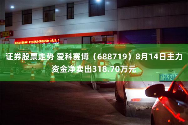 证券股票走势 爱科赛博（688719）8月14日主力资金净卖出318.70万元