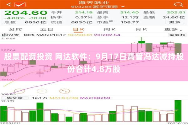 股票配资投资 网达软件：9月17日高管冯达减持股份合计4.8万股