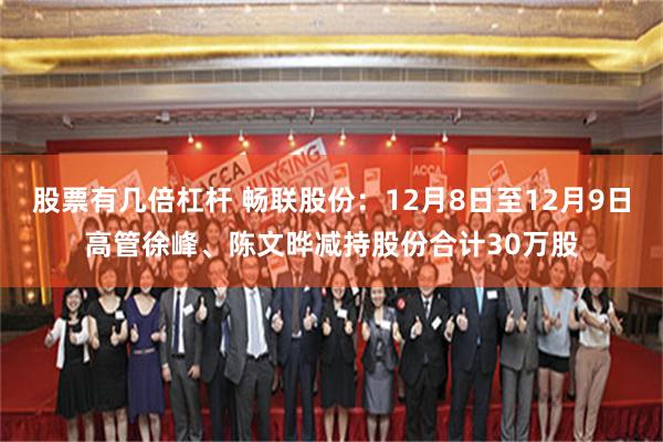 股票有几倍杠杆 畅联股份：12月8日至12月9日高管徐峰、陈文晔减持股份合计30万股