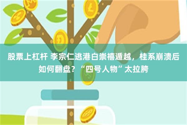 股票上杠杆 李宗仁逃港白崇禧遁越,桂系崩溃后如何翻盘?“四号人物”太拉胯
