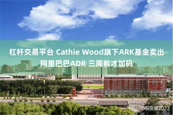 杠杆交易平台 Cathie Wood旗下ARK基金卖出阿里巴巴ADR 三周前才加码