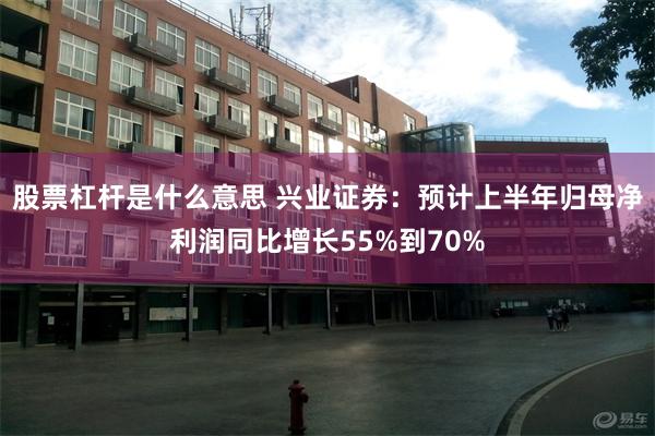 股票杠杆是什么意思 兴业证券：预计上半年归母净利润同比增长55%到70%