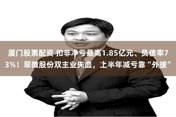 厦门股票配资 扣非净亏最高1.85亿元、负债率73%！翠微股份双主业失血，上半年减亏靠“外援”