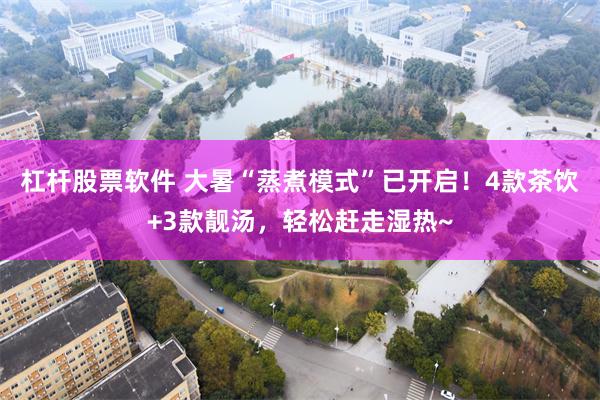 杠杆股票软件 大暑“蒸煮模式”已开启！4款茶饮+3款靓汤，轻松赶走湿热~