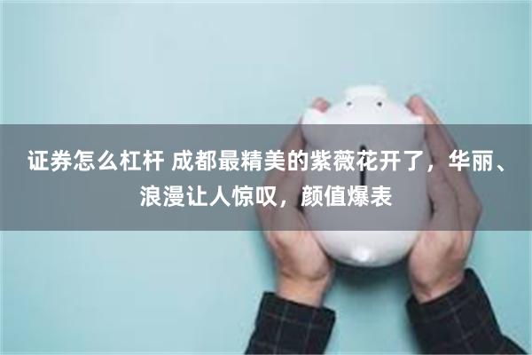 证券怎么杠杆 成都最精美的紫薇花开了，华丽、浪漫让人惊叹，颜值爆表