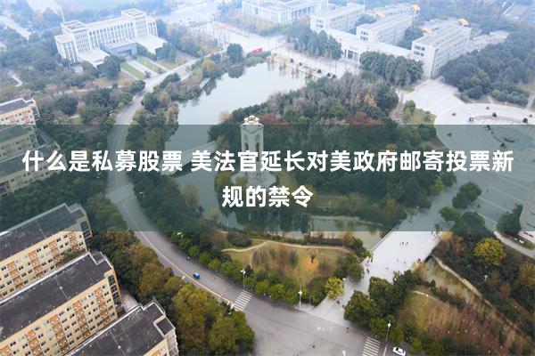 什么是私募股票 美法官延长对美政府邮寄投票新规的禁令
