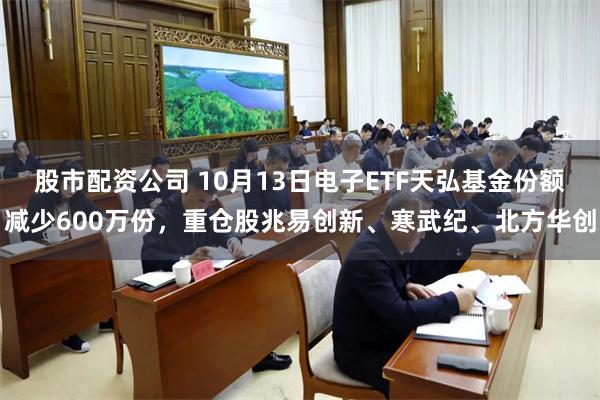 股市配资公司 10月13日电子ETF天弘基金份额减少600万份，重仓股兆易创新、寒武纪、北方华创